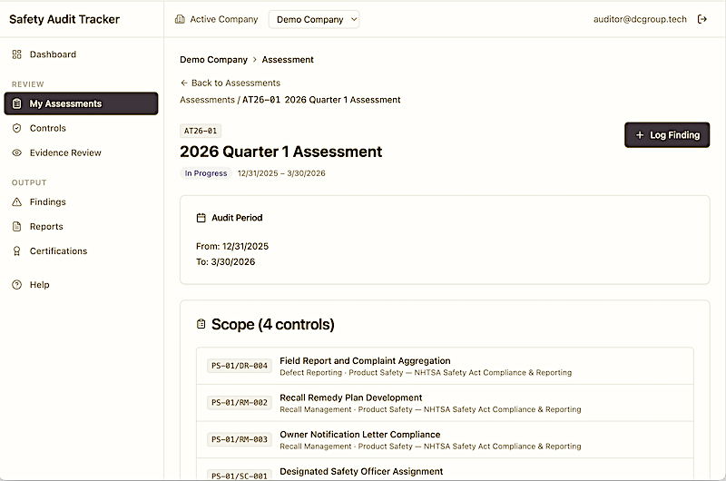 SAT Assessment dashboard